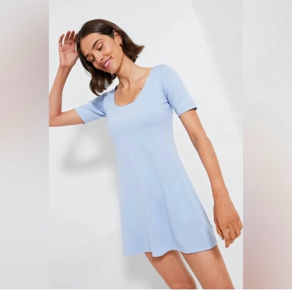 Tuckernuck Rosemary Sport Dress Size S NWT Light Blue Built-In Shorts Pockets - Picture 1 of 11